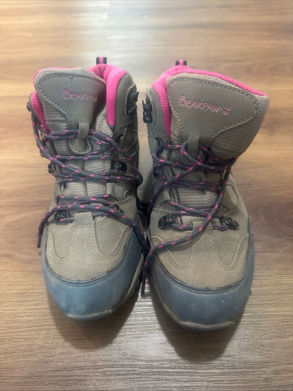 BEARPAW Corsica Waterproof Women's Hiking Boots Brown/Gray/Pink Size 8